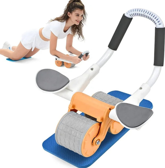 Automatic Rebound Elbow Roller Abdominal Strengthening Wheel Apparatus Fitness Roller Slimming Belly Fitness Equipment For Sport