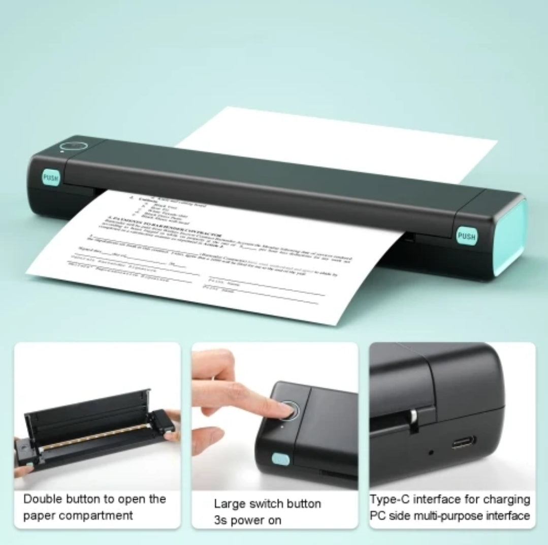 Phomemo Portable Thermal Printer - Portable Printer Wireless for Travel  Compatible with iOS and Android & Laptop, Mini Bluetooth Mobile Printer